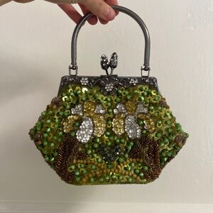 Green vintage purse